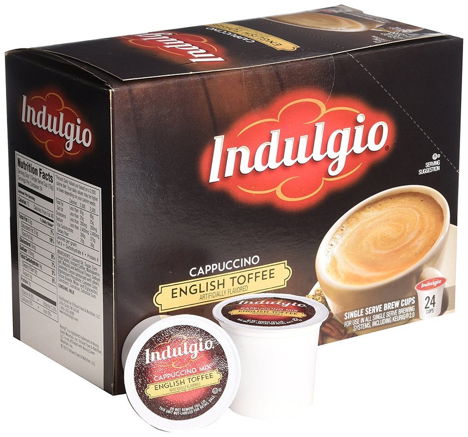 Indulgio French Vanilla Cappuccino Single Serve K-cup, 42 Count (Compatible with 2.0 Keurig Brewers) N52