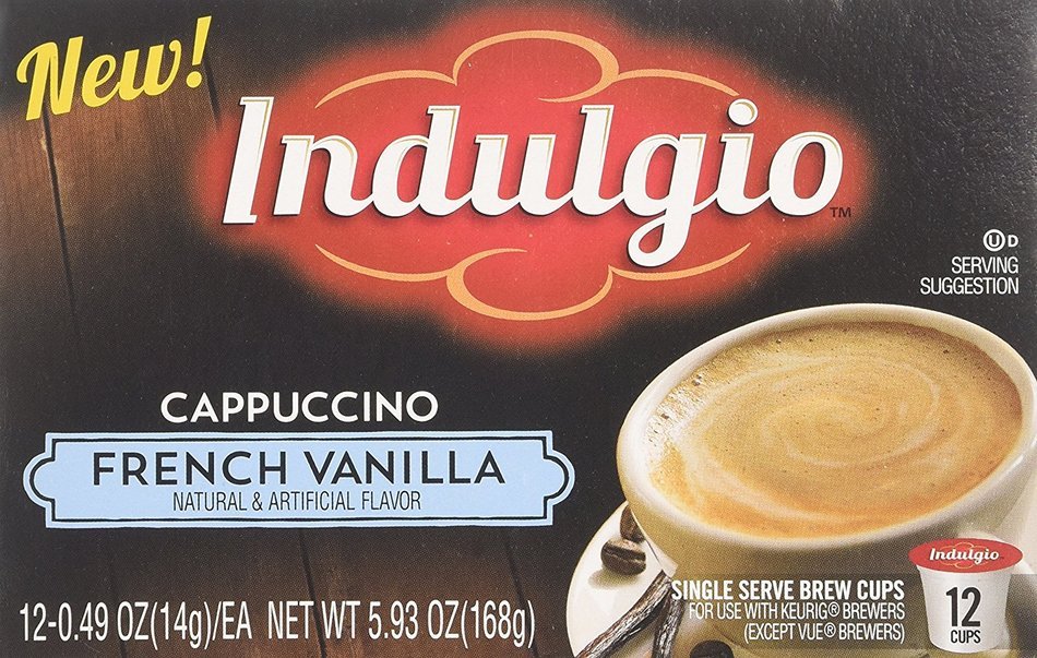 Indulgio French Vanilla Cappuccino Single Serve K-cup, 42 Count (Compatible with 2.0 Keurig Brewers) N58
