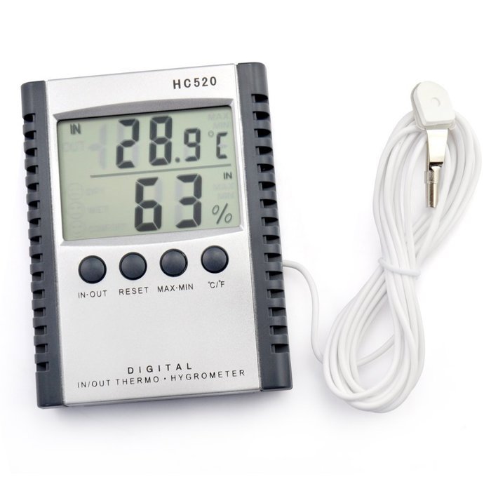 iKKEGOL LCD Digital In Out Living Indoor Outdoor Electronic Thermometer Hygrometer Humidity Meter HC520 N7