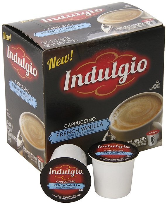 Indulgio French Vanilla Cappuccino Single Serve K-cup, 42 Count (Compatible with 2.0 Keurig Brewers) N75