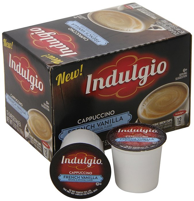 Indulgio French Vanilla Cappuccino Single Serve K-cup, 42 Count (Compatible with 2.0 Keurig Brewers) N76