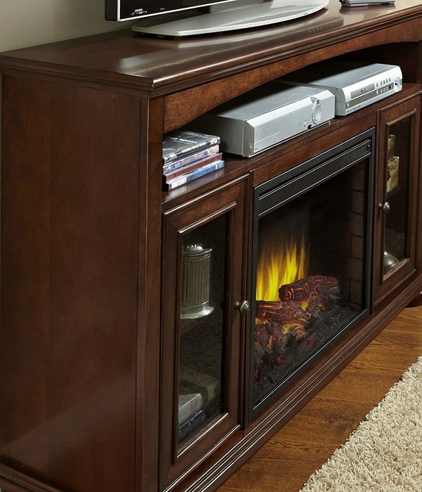 Pleasant Hearth 238-11-68 Everest Media Fireplace in Cherry Finish N2
