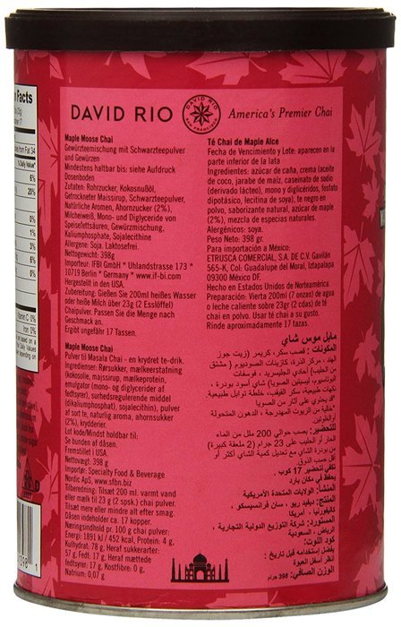 David Rio Chai Mix, Tiger Spice, 14 Ounce N31