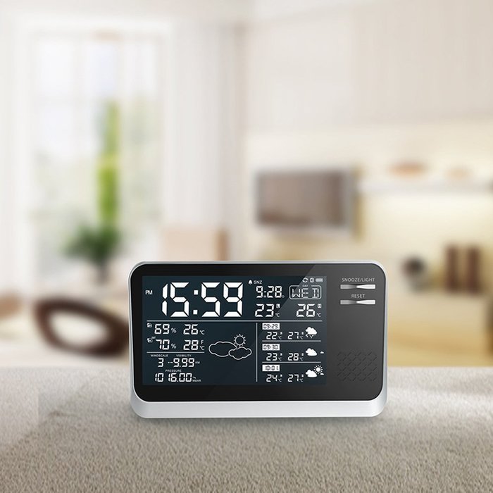 New Arrival Smart Weather Station with Forecast/Temperature/Humidity Thermometer LED Weather Clock stazione meteo...