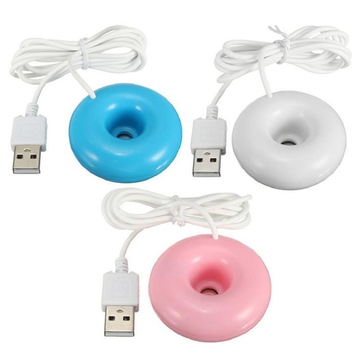 HighpotDonut Shape USB Mini Air Diffuser Beatles Humidifier Purifier Atomizer (Pink) N6