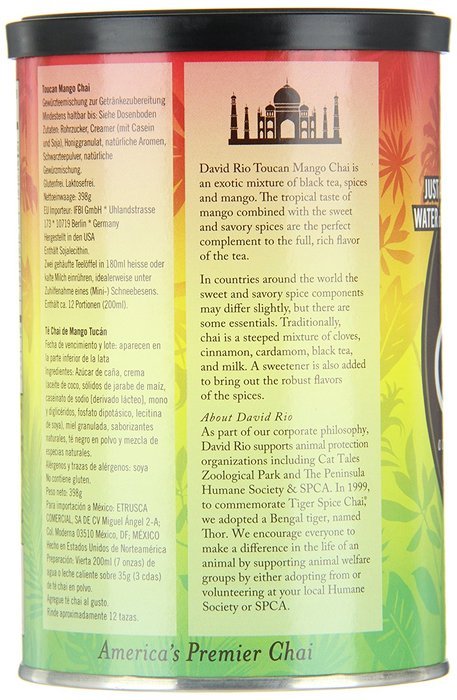 David Rio Chai Mix, Tiger Spice, 14 Ounce N42