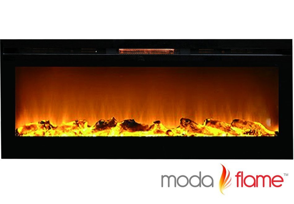 Moda Flame 60" Cynergy XL Log Built-In Wall Mounted Electric Fireplace