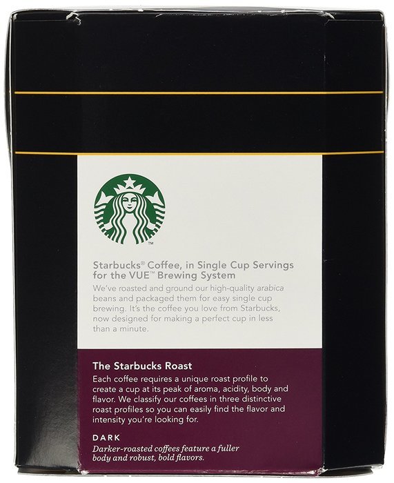 32 Count - Starbucks French Roast Coffee Vue Cup For Keurig Vue Brewers
