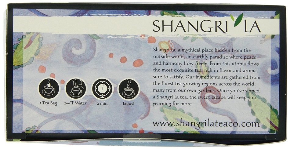 Shangri La Tea Company Organic Tea Bags, Jasmine Green, 20 Count (Pack of 6) N5