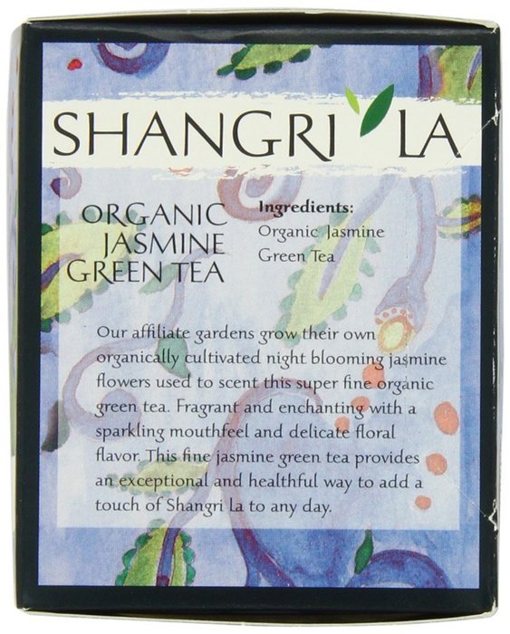 Shangri La Tea Company Organic Tea Bags, Jasmine Green, 20 Count (Pack of 6) N6