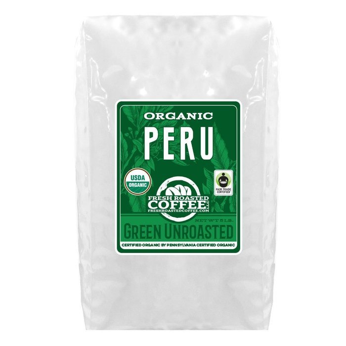Green Unroasted Coffee, 5 Lb. Bag, Fresh Roasted Coffee LLC. (Colombian Supremo) N14