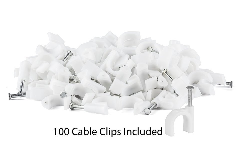 In Wall Speaker Wire | 100 Feet | 12AWG CL3 Rated 2-Conductor Wire White Oxygen Free Copper includes banana plugs... N4