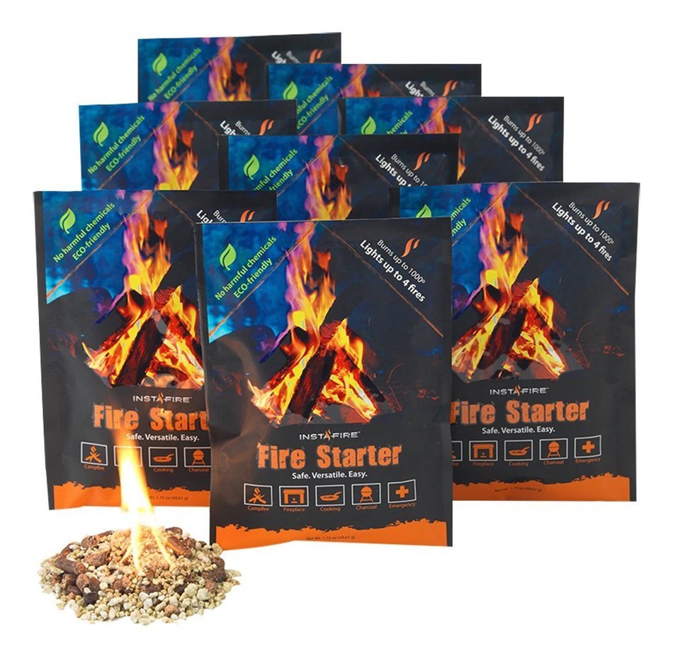InstaFire Granulated Firestarter, Eco-Friendly, 8 Pk. Lights up to 32 Total Fires in Any Weather