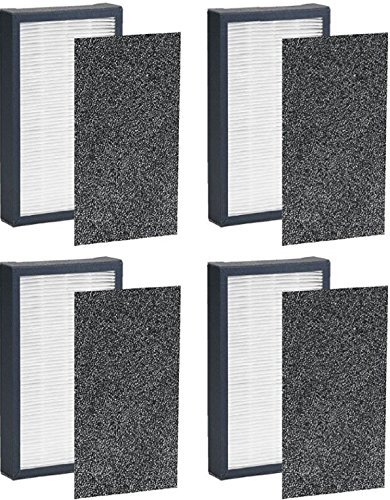 True HEPA Filter Replacement for GermGuardian FLT4100 Filter E Fits AC4100 Model By NISPIRA - 4 Filters