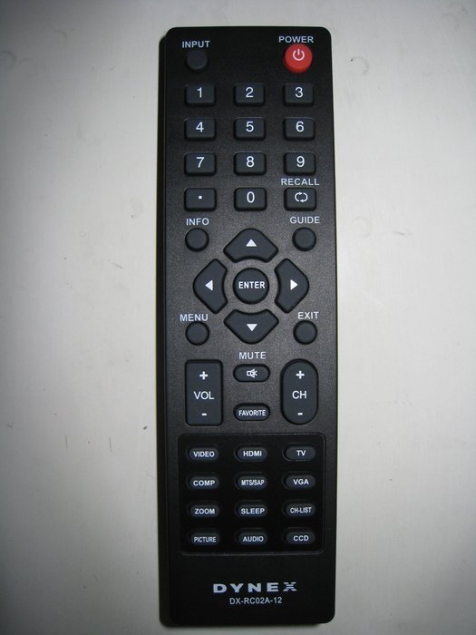 New Original DYNEX DX-RC02A-12 LCD LED TV Remote For DX-42E250A12 DX-37L200A12 DX-46L261A12 DX-19L200A12 DX-32L221A12...