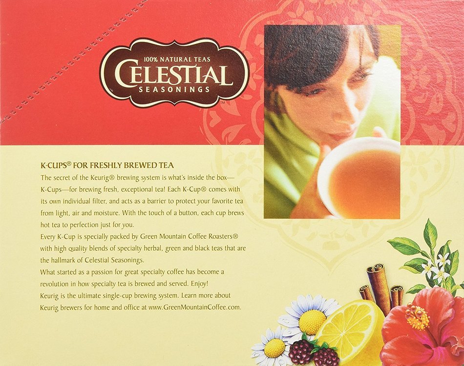 Celestial Seasonings India Spice Chai, K-Cup Portion Pack for Keurig K-Cup Brewers, 24-Count N18