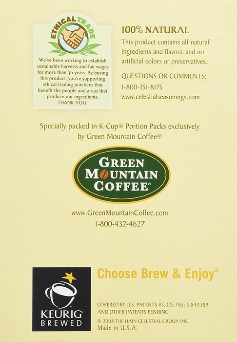 Celestial Seasonings India Spice Chai, K-Cup Portion Pack for Keurig K-Cup Brewers, 24-Count N19