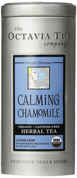 Octavia Tea Calming Chamomile (Organic, Caffeine-Free Herbal Tea), Loose Tea, 0.92 Ounce Tin N2