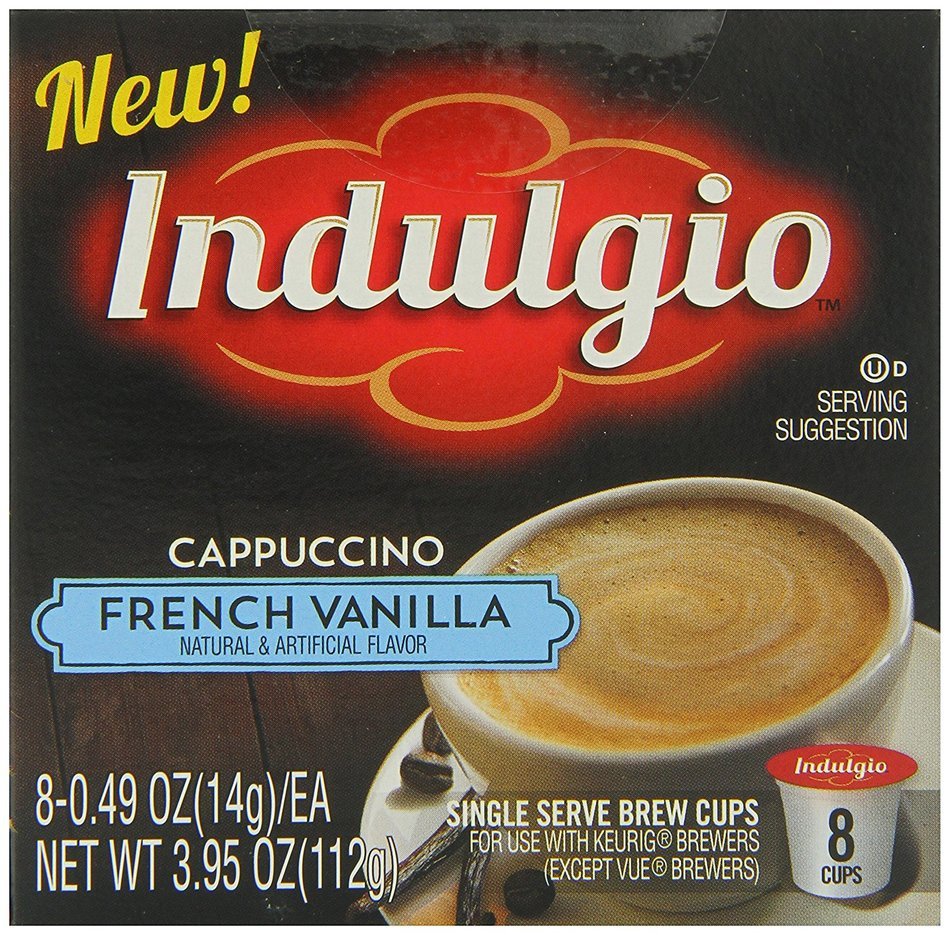 Indulgio French Vanilla Cappuccino Single Serve K-cup, 42 Count (Compatible with 2.0 Keurig Brewers) N83