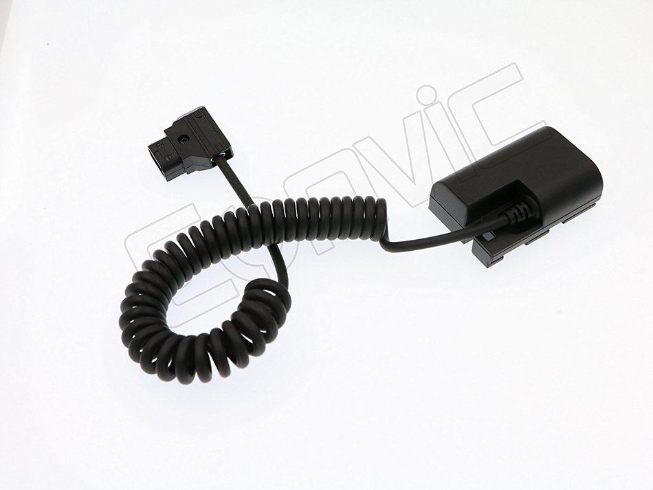 Eonvic D-Tap to Canon LP-E6 Dummy Battery Adaptor Power Coiled Cable