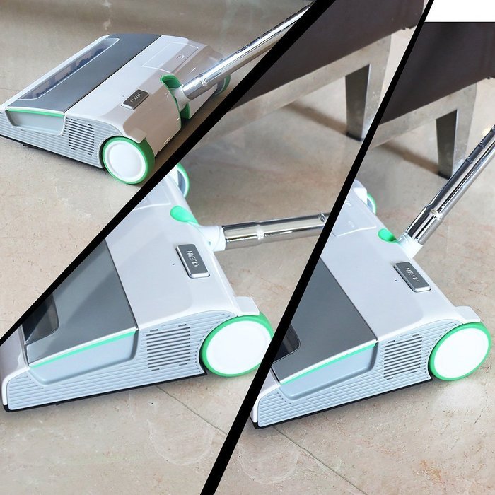 Cordless Upright Carpet Vacuum Cleaner Portable Bagless Vac with Extendable Stick - White N6