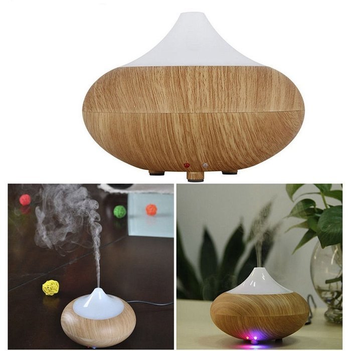 Cornmi Woodgrain Essential Oil Diffuser 7 Colors - Auto Shut-off Portable Ultrasonic Cool Mist Aroma Humidifier... N6