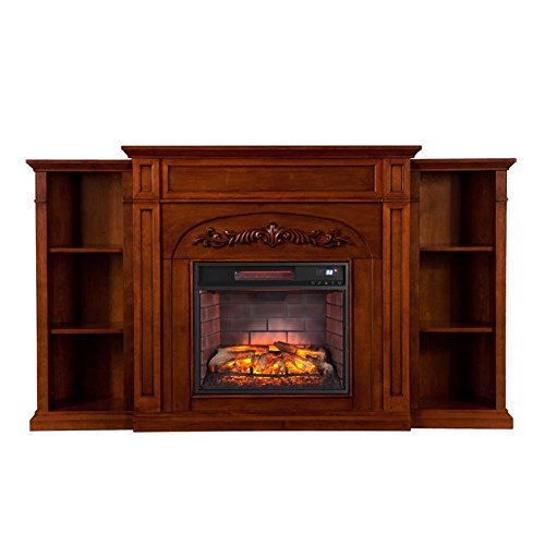 Southern Enterprises Chantilly Infrared Electric Fireplace in Oak N5