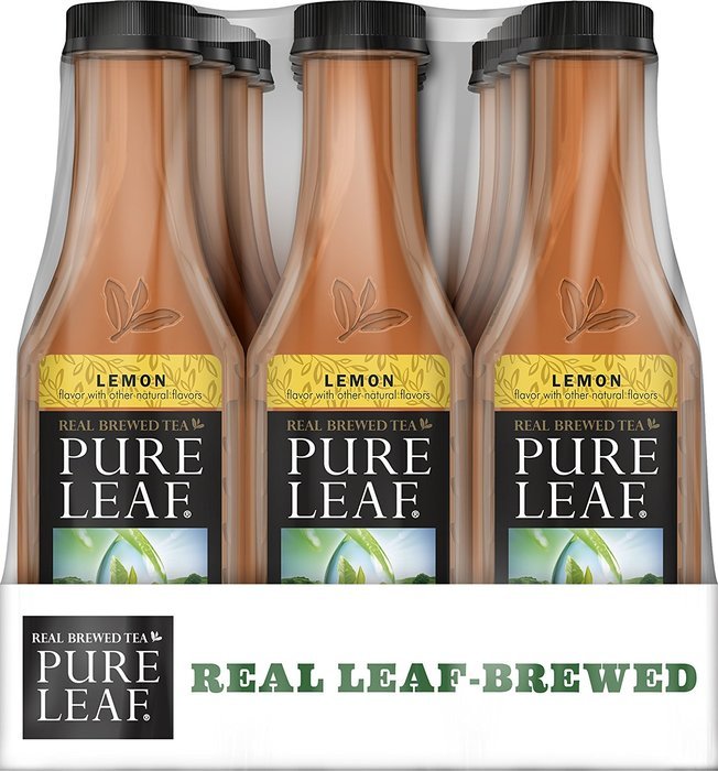 Pure Leaf Iced Tea, Unsweetened, Real Brewed Tea, 0 Calories, 18.5 Ounce (Pack of 12) N30