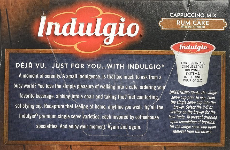 Indulgio French Vanilla Cappuccino Single Serve K-cup, 42 Count (Compatible with 2.0 Keurig Brewers) N107