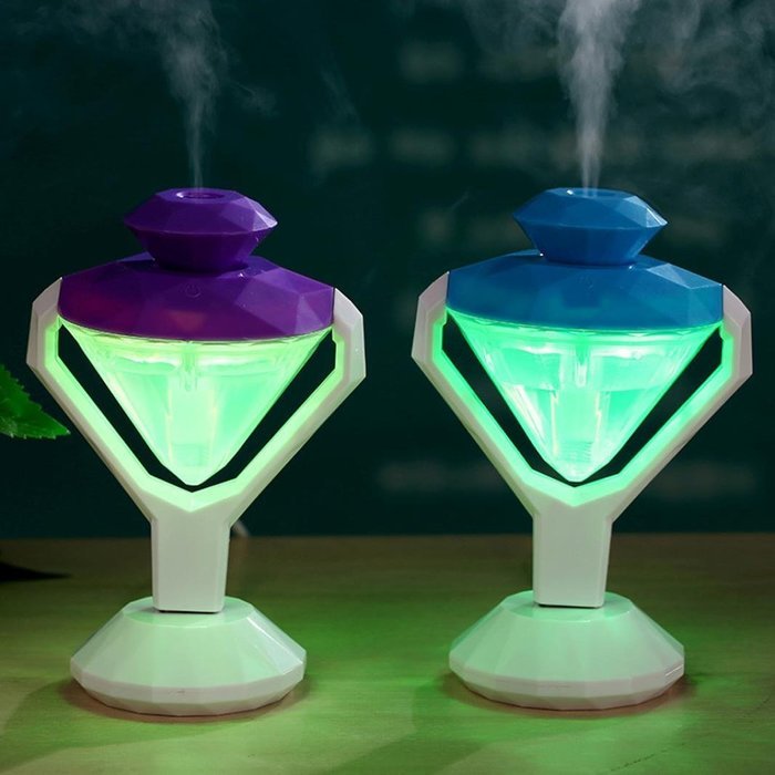 Muangan Mini Car Air Humidifier and USB Diamond Shape Aromatherapy Essential Oil Diffuser Mist Air Purifier Freshener... N7