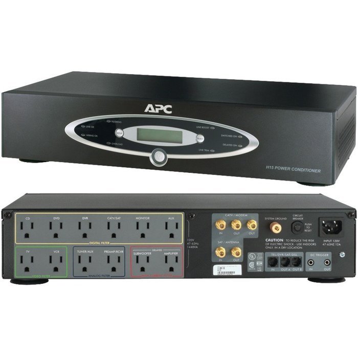 APC H15BLK 12-Outlet H-Type Rack-Mountable Power Conditioner (Discontinued by Manufacturer)