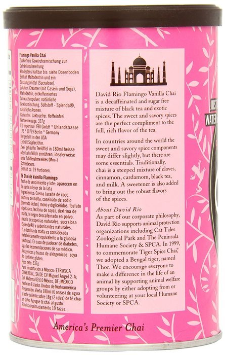 David Rio Chai Mix, Tiger Spice, 14 Ounce N52
