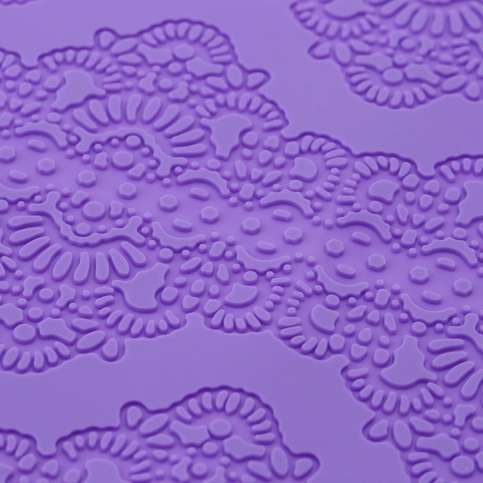 Efanr Non-stick Purple Silicone Sugar Fondant Cakes Lace Baking Mold Mould DIY Cake Decoration Kitchen Tool N4