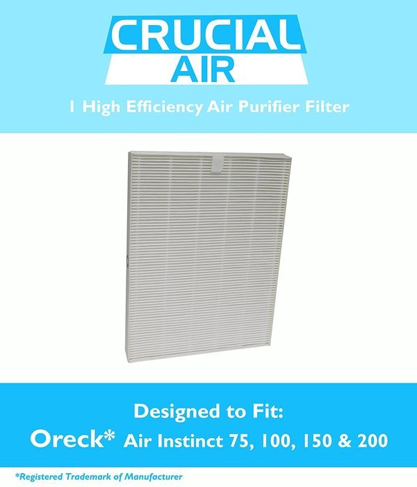 Oreck AirInstinct HEPA Air Purifier Filter Fits AirInstinct 75, 100, 150 & 200, Designed & Engineered by Crucial...