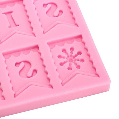 "dipshop Merry Christmas Flag Silicone Mold Fondant Cake Cookie Mould" shopping N2