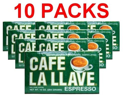Cafe La Llave 10 PACK Cuban Espresso Ground Coffee 10 x 284 g