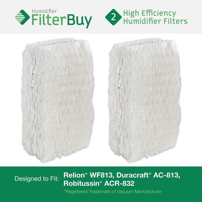 AC-813 Duracraft Humidifier Wick Filters (Pack of 2). Fits Duracraft Humidifier models DH830, DH832, HC832. Designed...