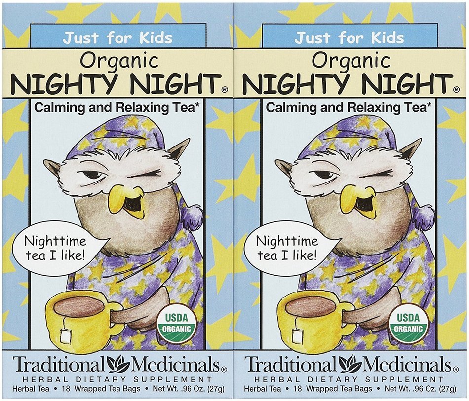 Traditional Medicinals Just for Kids, Organic Nighty Night, Fair Trade, Fair Wild, 18 ct, 2 pk N2