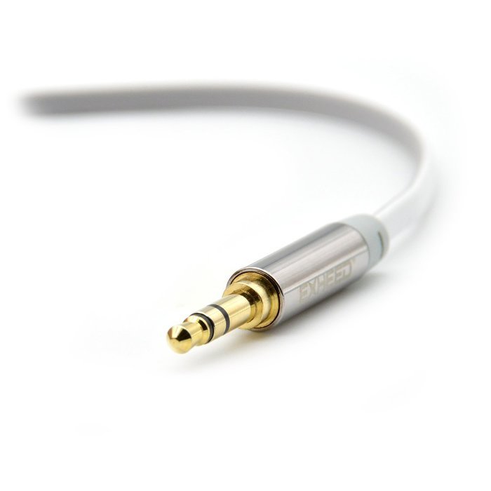 Flat Tangle Free Aux Cable (3 Pack) - 3.5 mm Auxiliary Audio Cable (3ft/6ft/10ft) - Gold Plated Connectors with... N6