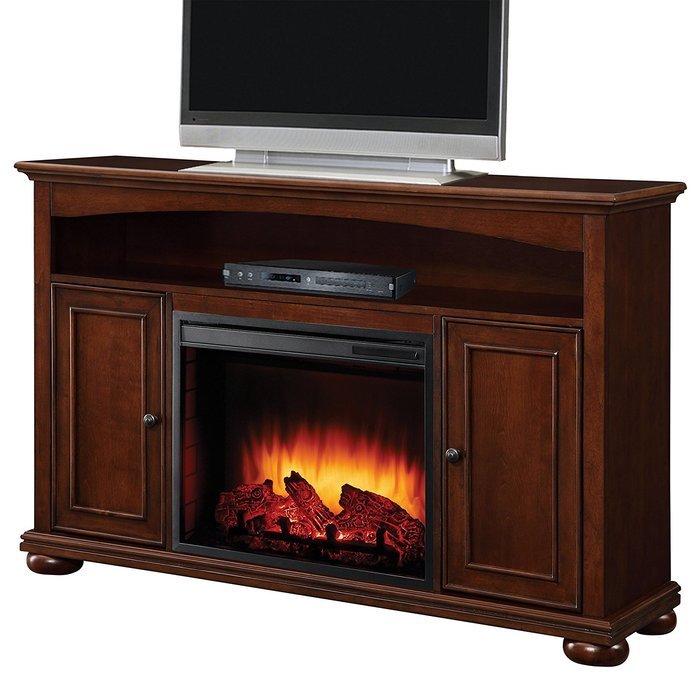 Pleasant Hearth 238-11-68 Everest Media Fireplace in Cherry Finish N4