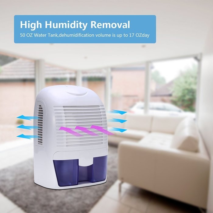 KEDSUM FCC Approved Small Thermo-Electric Dehumidifier, 108 Square Feet for Small Laundry Room, Bedroom,Kitchen... N9