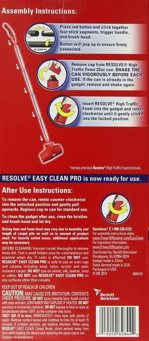 Resolve Easy Clean Pro Carpet Shampooer System with Brush Gadget and Foam Carpet Cleaner Spray, 22 oz