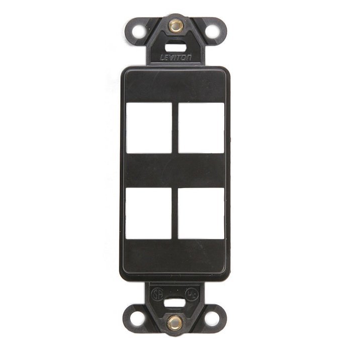 LEVITON 41643-T 3-Port QuickPort Decora Platform, Light Almond N3