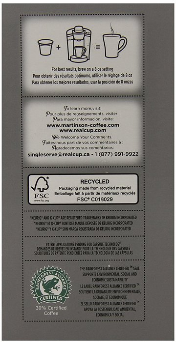 Martinson Coffee, Hazelnut Vanilla Decaf, 24 Single Serve RealCups N71