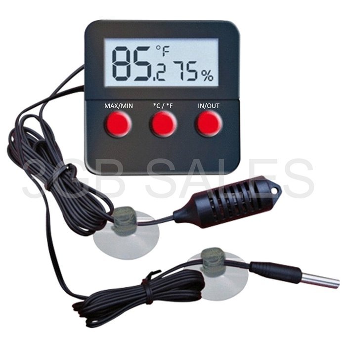 Easy to Read Digital Thermometer / Hygrometer Measure the Temperature and Humidity in your Egg Incubator, Reptile... N9