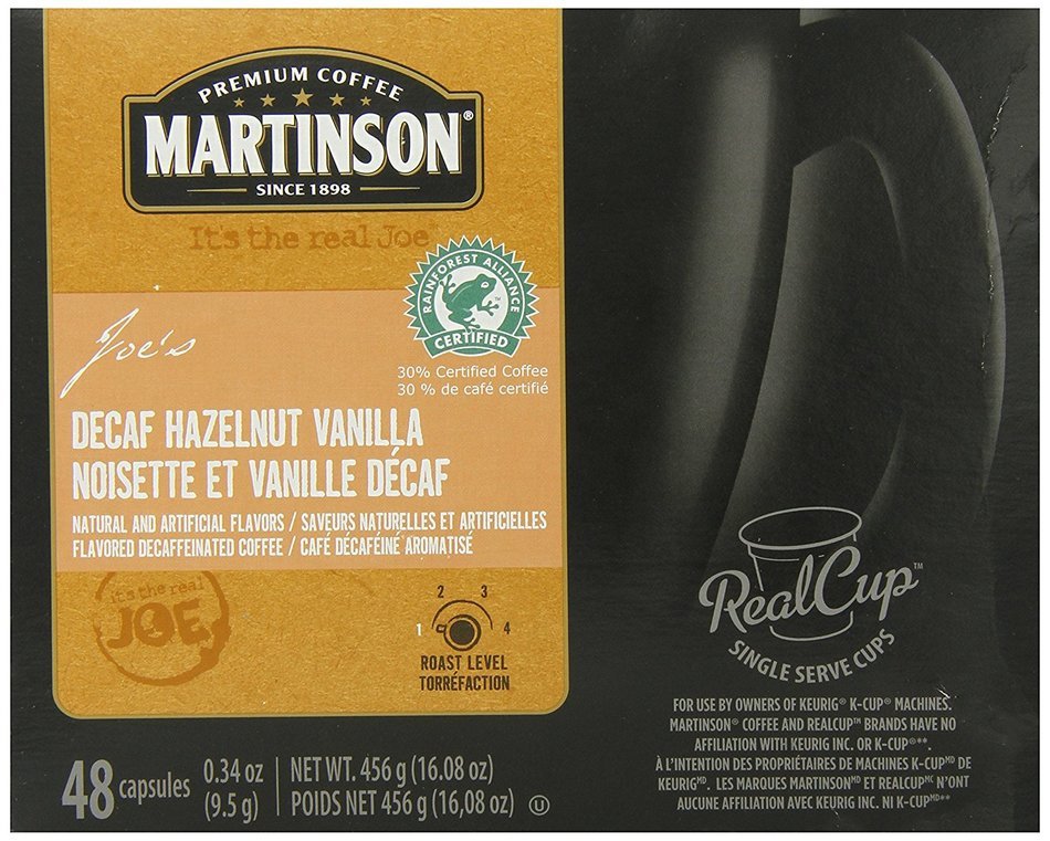 Martinson Coffee, Hazelnut Vanilla Decaf, 24 Single Serve RealCups N74