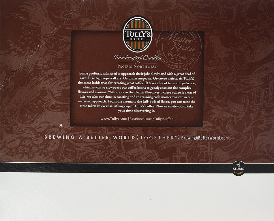 Tully's Coffee Breakfast Blend K-Cup for Keurig Brewers (Pack of 96) N2