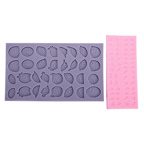 "2Pcs Cartoon 3D Eyes Silicone Decorating Mold Fondant Cake Mould Chocolate" shopping N6