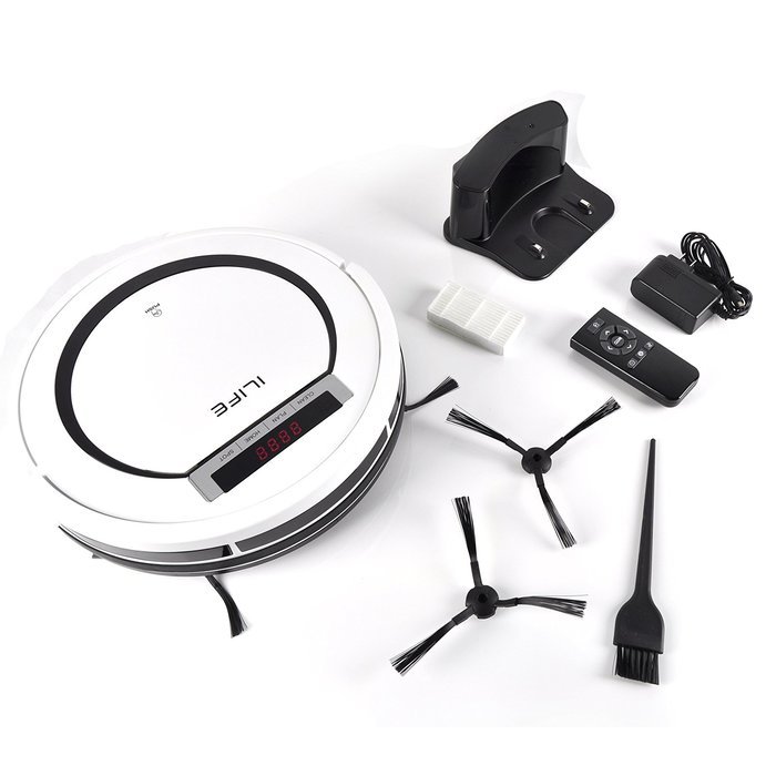 Robot Vacuum Cleaner with Automatic Docking and Scheduled Activation, HEPA Filter Pet and Allergy Friendly - PureClean...