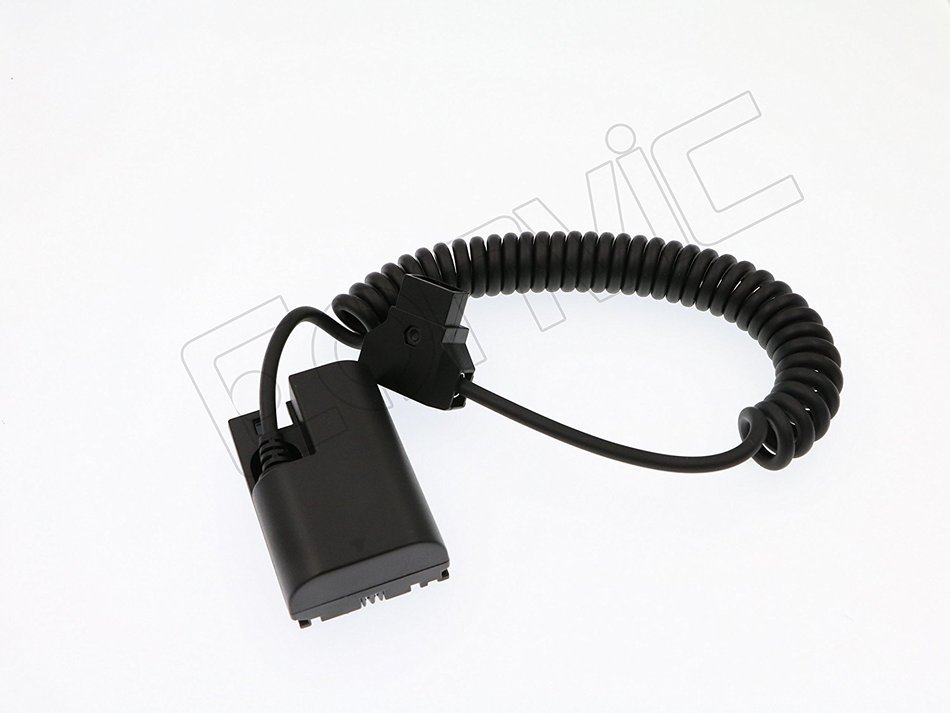 Eonvic D-Tap to Canon LP-E6 Dummy Battery Adaptor Power Coiled Cable N2